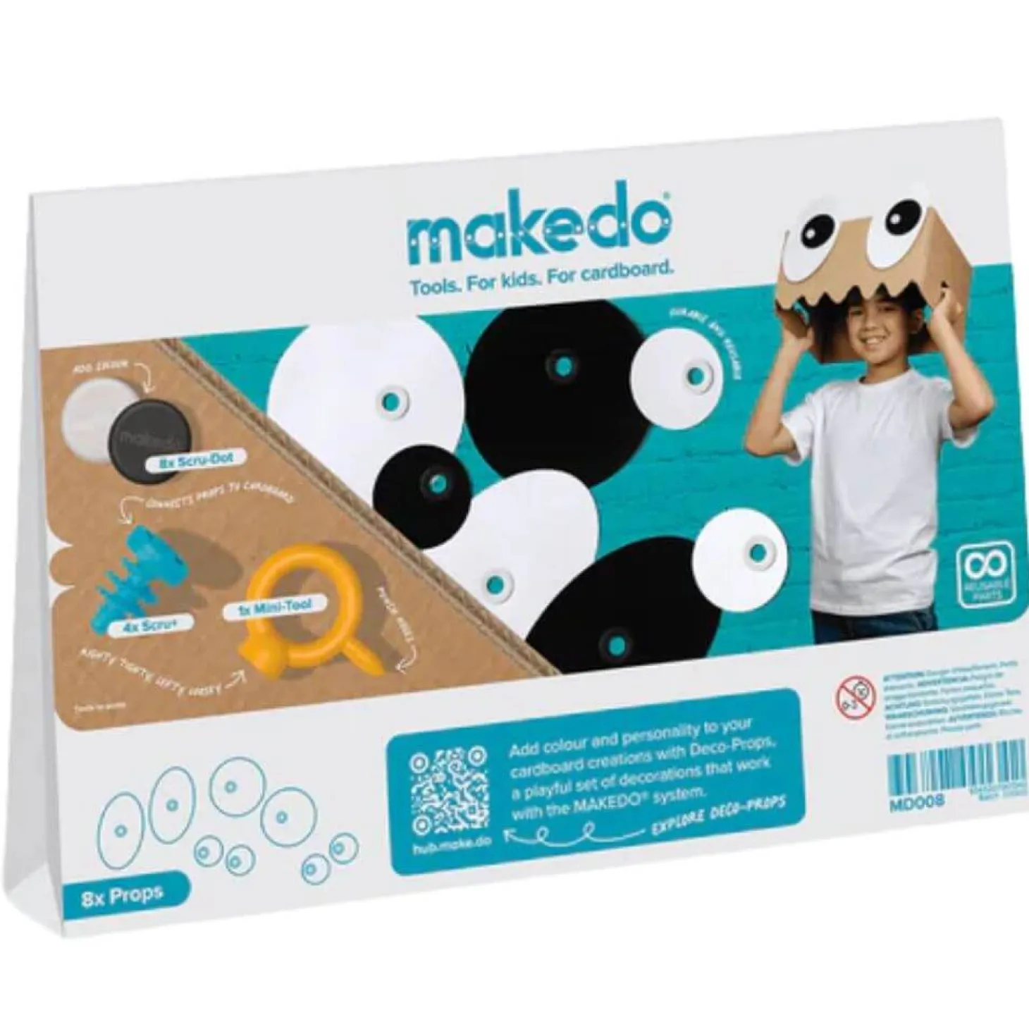 Zestaw kreatywnych kształtów Makedo Deco-Props - Googlies 21 el.