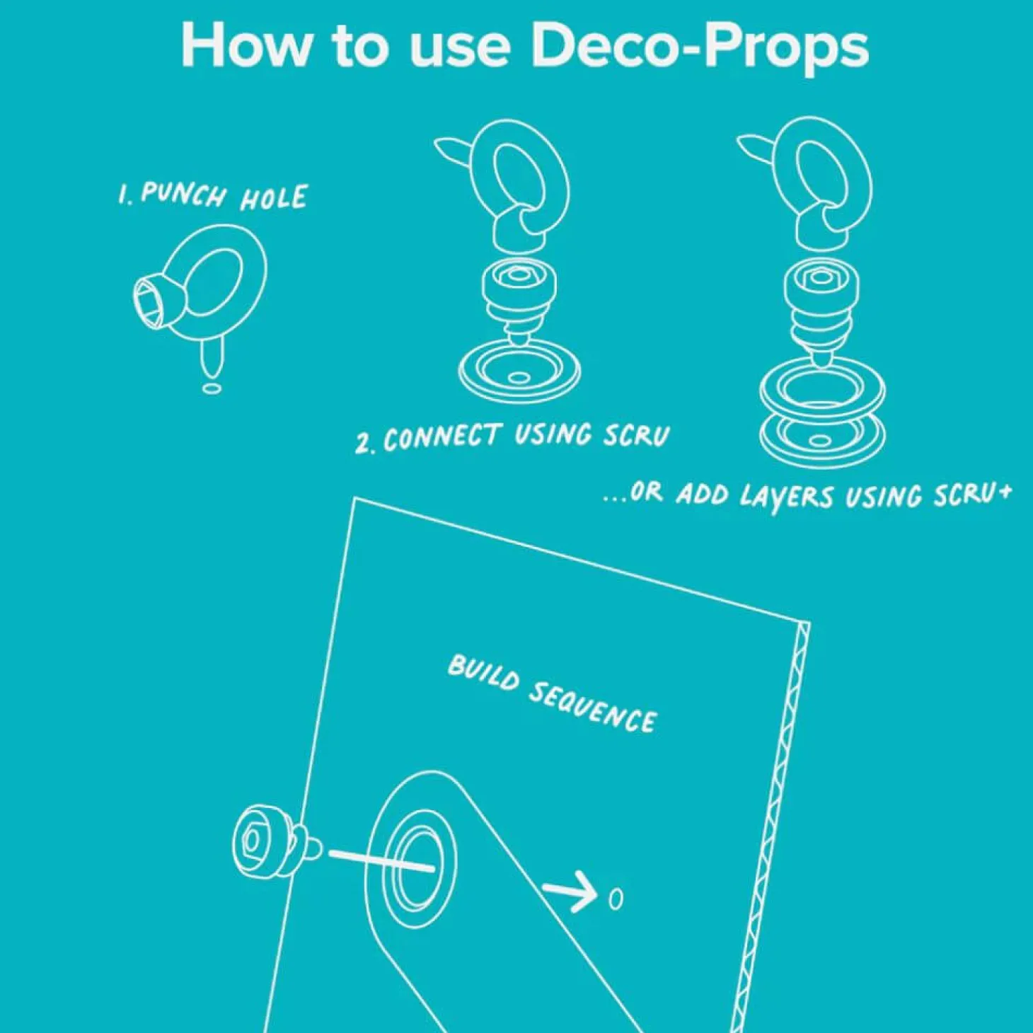 Zestaw kreatywnych kształtów Makedo Deco-Props - Sparkies 25 el.