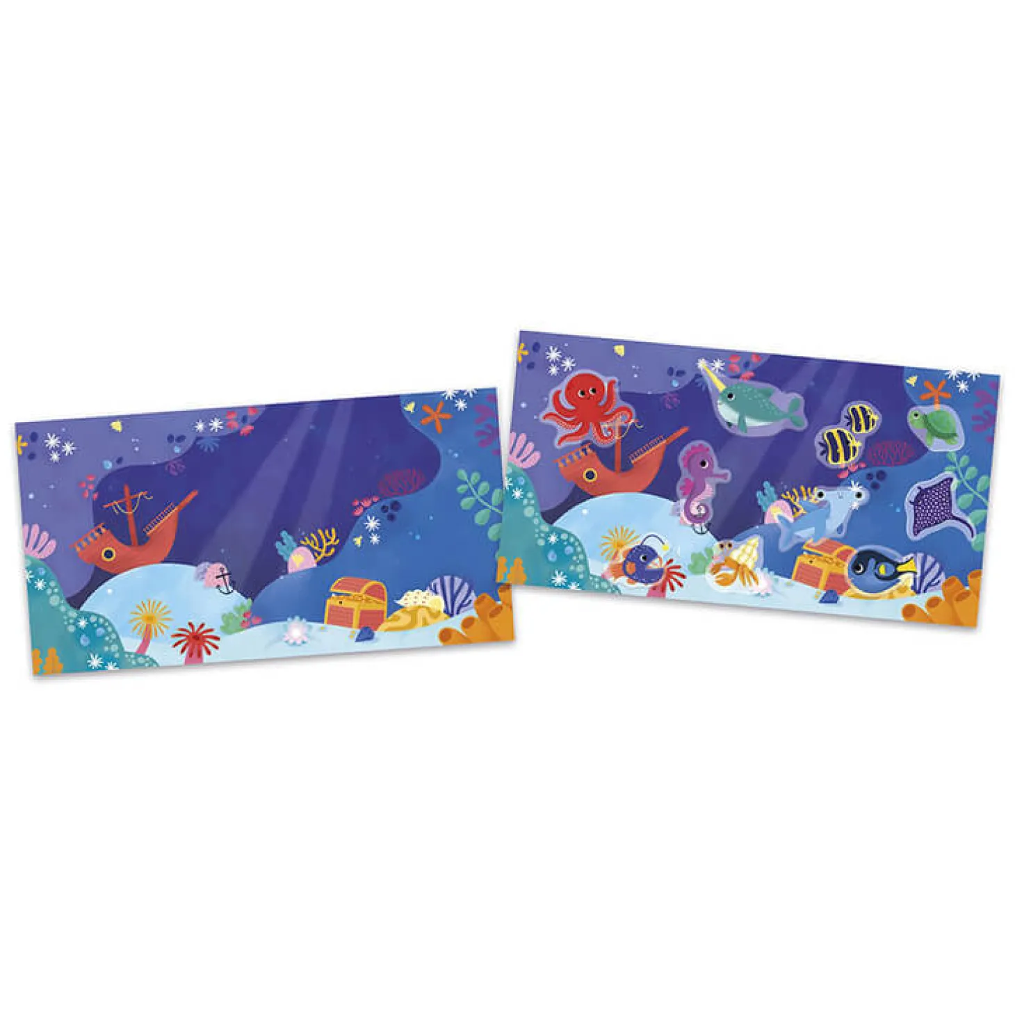 Zestaw kreatywny Grube naklejki wielorazowe My arts & crafts Ocean 18m+