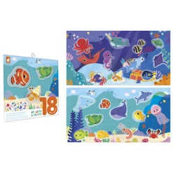 Zestaw kreatywny Grube naklejki wielorazowe My arts & crafts Ocean 18m+
