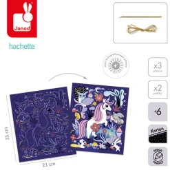 Zestaw kreatywny Holograficzne zdrapywanki Jednorożce 6+
