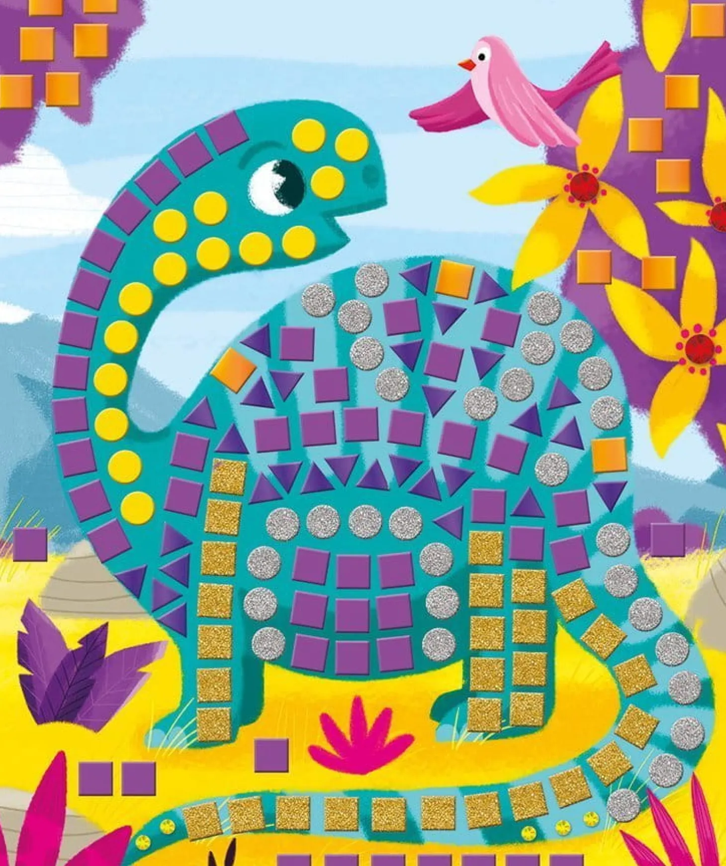 Zestaw kreatywny Mozaika Dinozaury 4+