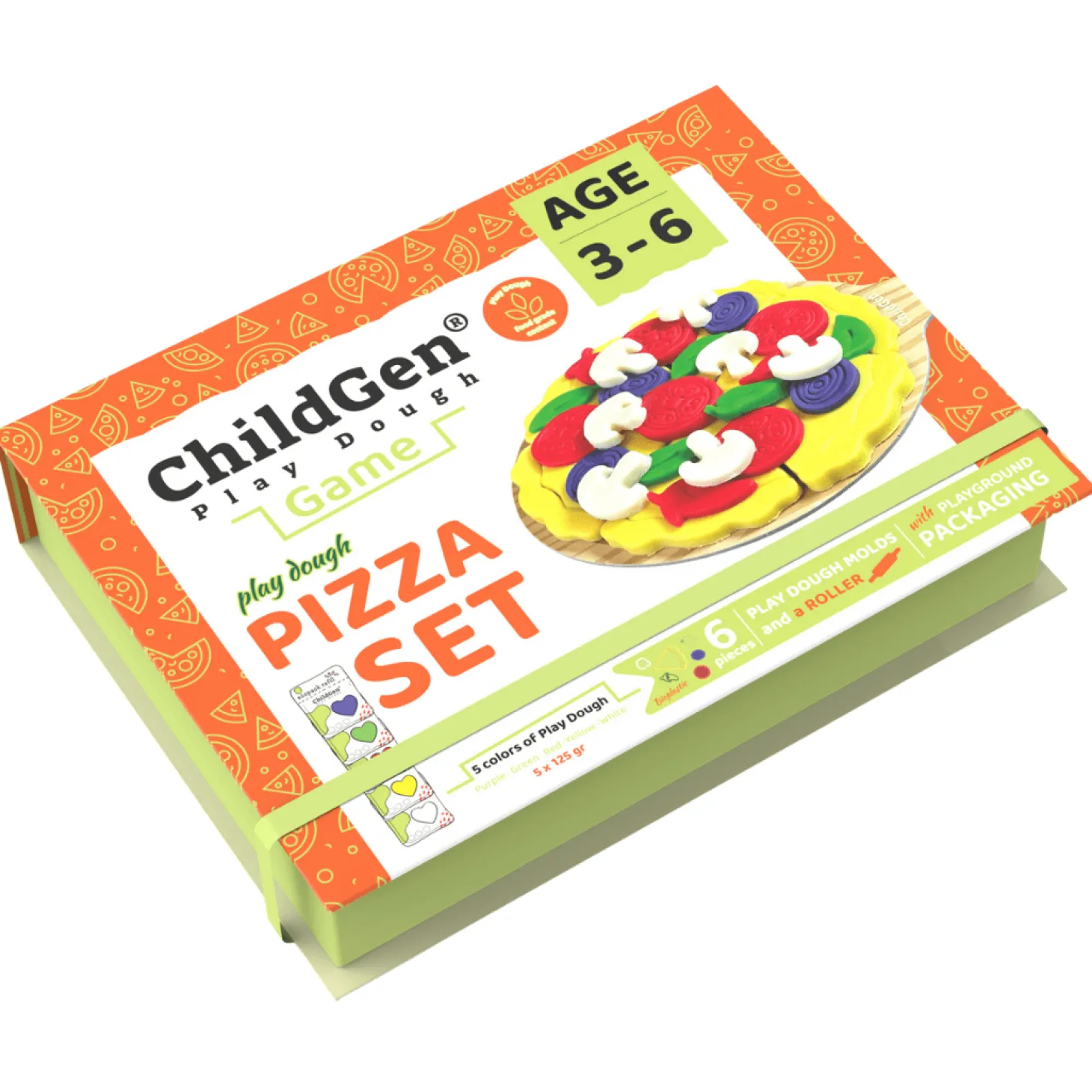 Zestaw kreatywny PIZZA, 100% naturalna ciastolina i akcesoria