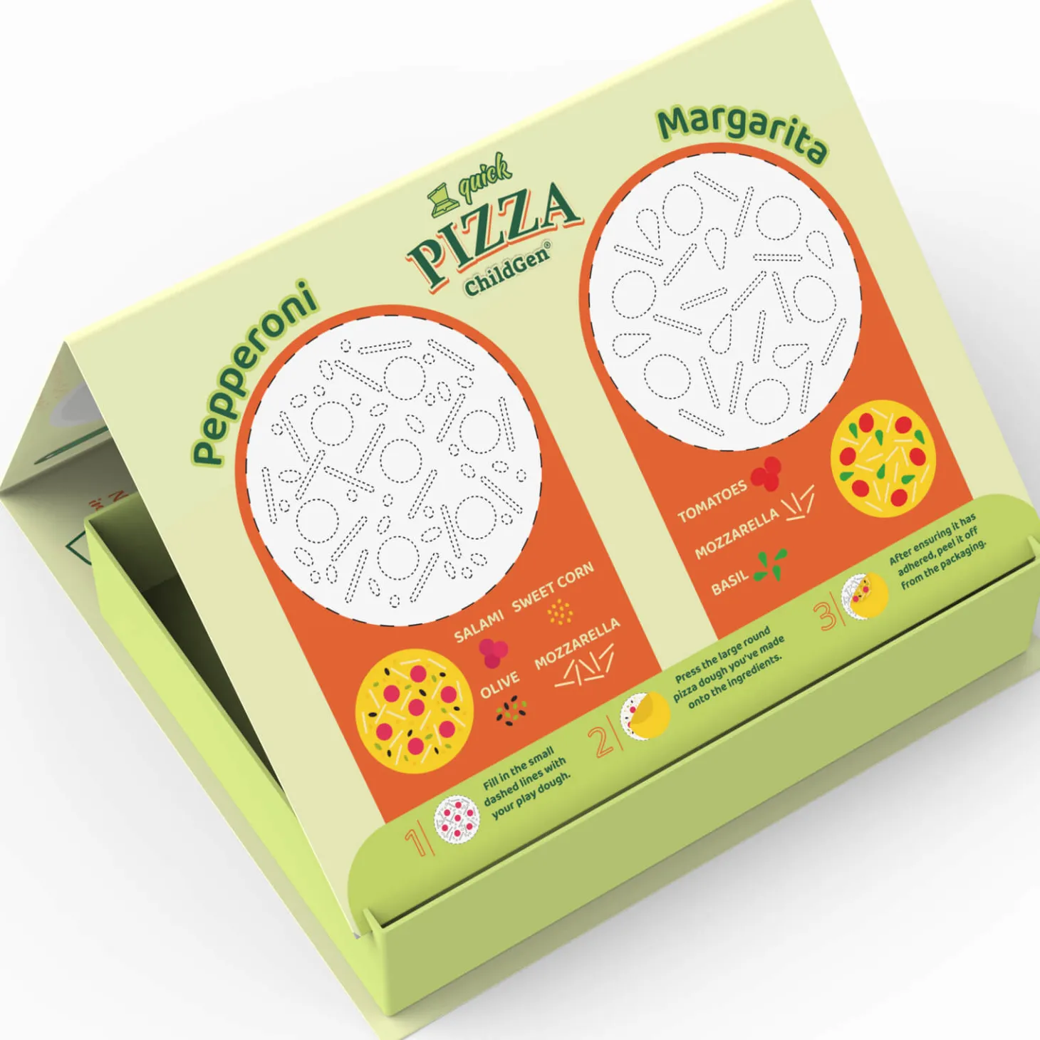 Zestaw kreatywny PIZZA, 100% naturalna ciastolina i akcesoria