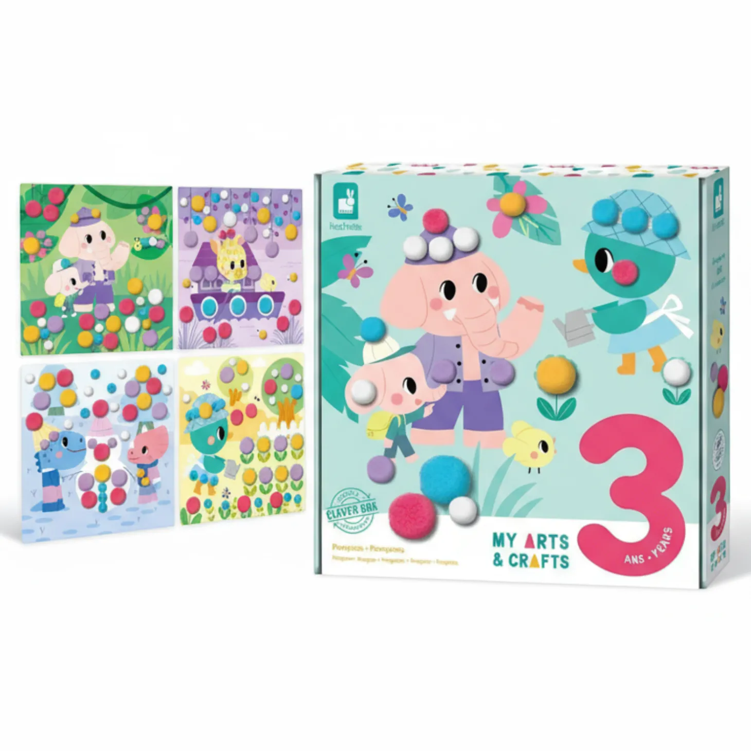 Zestaw kreatywny - Pompony My arts & crafts 3+
