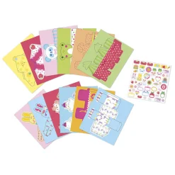 Zestaw kreatywny 12 pudełek z papieru kawaii do samodzielnego wykonania 7+