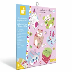 Zestaw kreatywny 12 pudełek z papieru kawaii do samodzielnego wykonania 7+