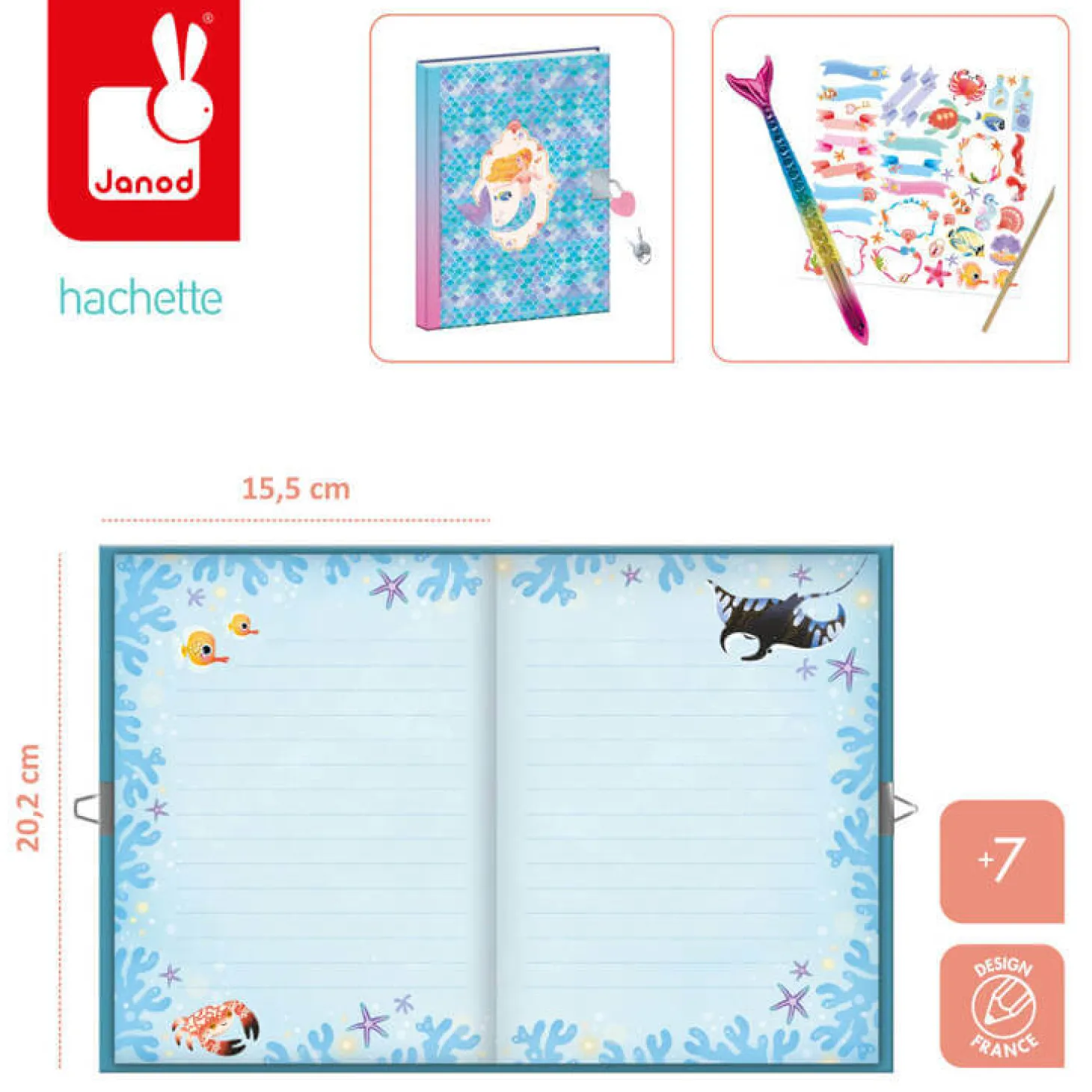 Zestaw kreatywny Sekretny notes Magic Ocean 7+