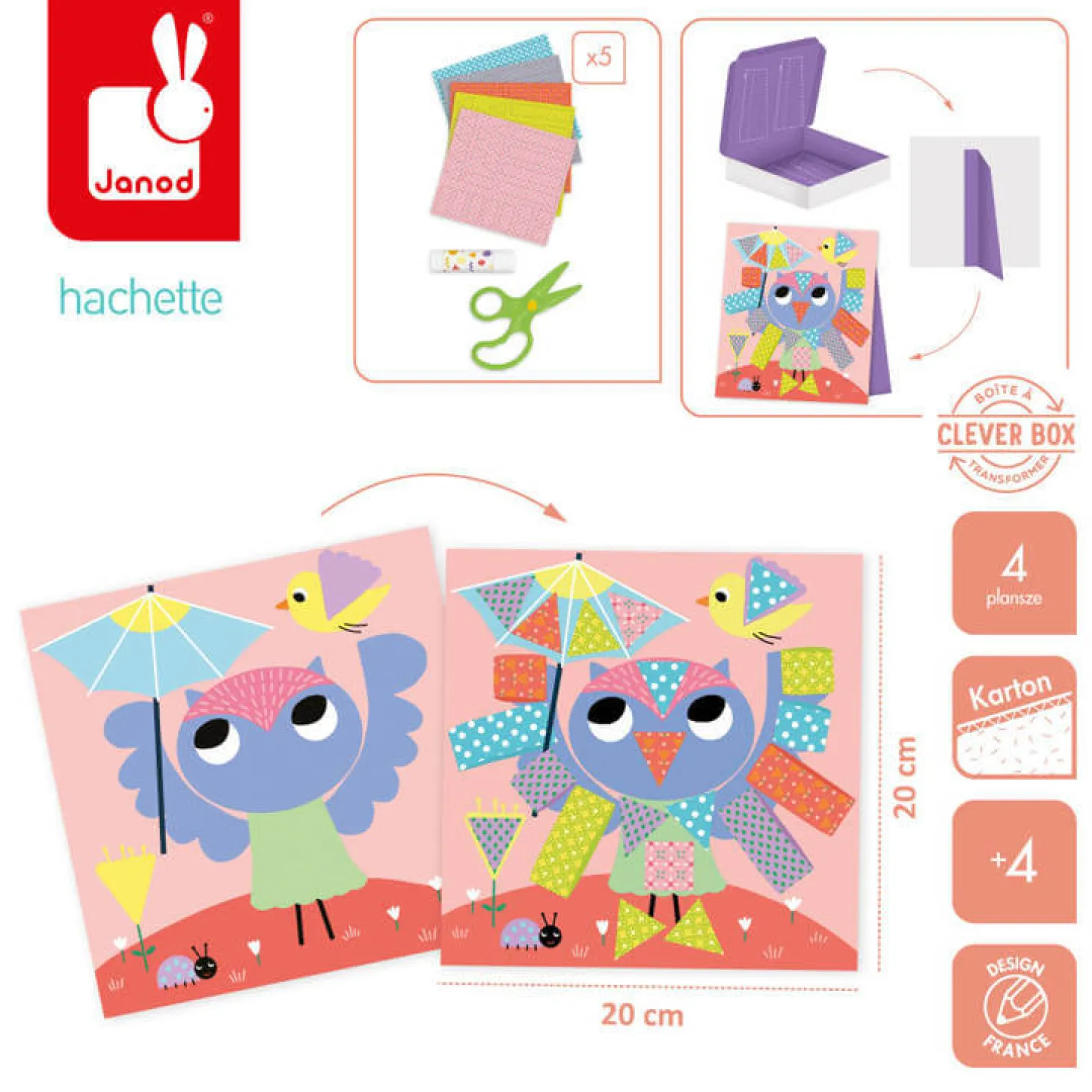 Zestaw kreatywny - Wycinanki przyklejanki My arts & crafts 4+