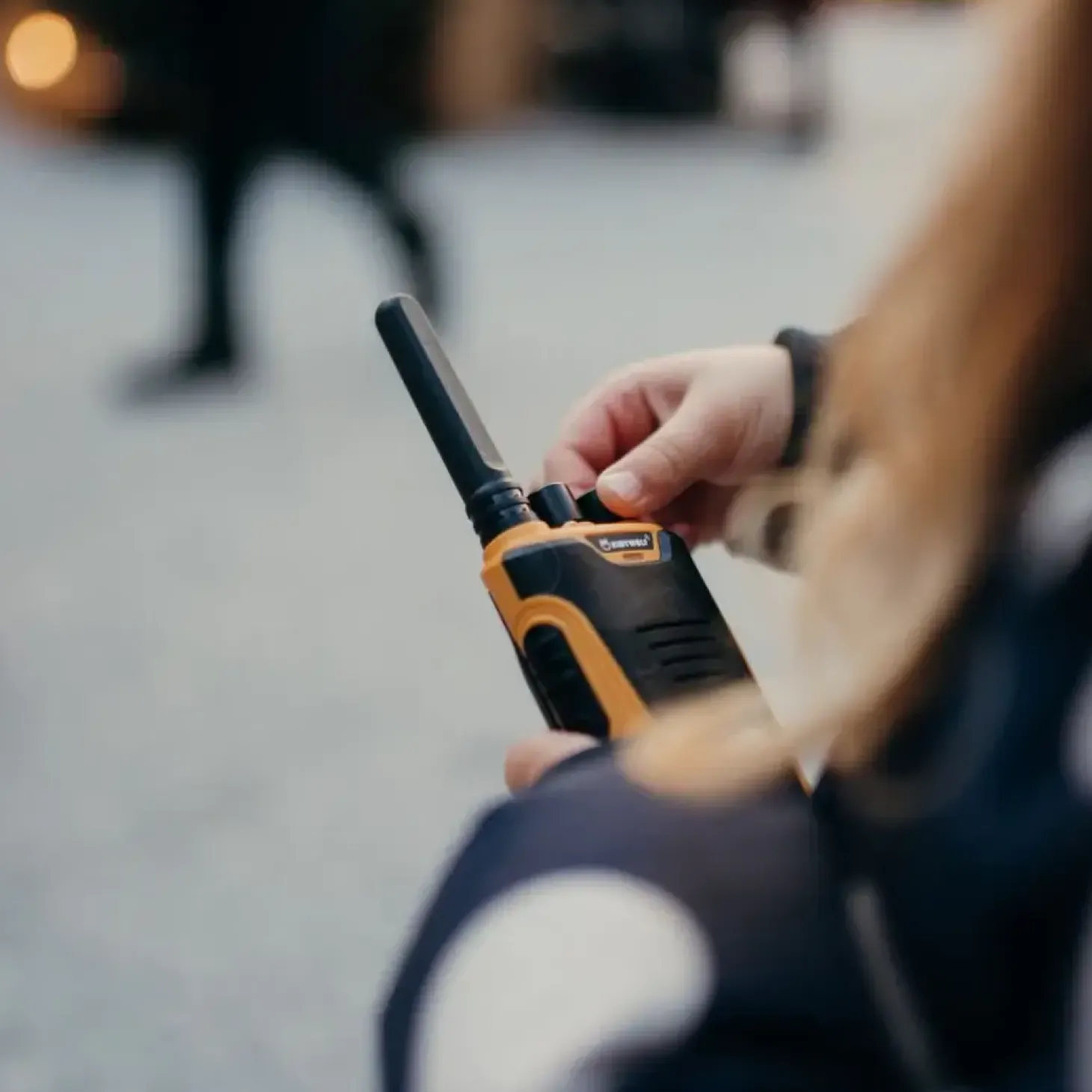 Zestaw krótkofalówek Walkie Talkie KIDYTALK - zielono-pomarańczowe