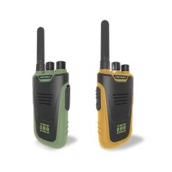Zestaw krótkofalówek Walkie Talkie KIDYTALK - zielono-pomarańczowe