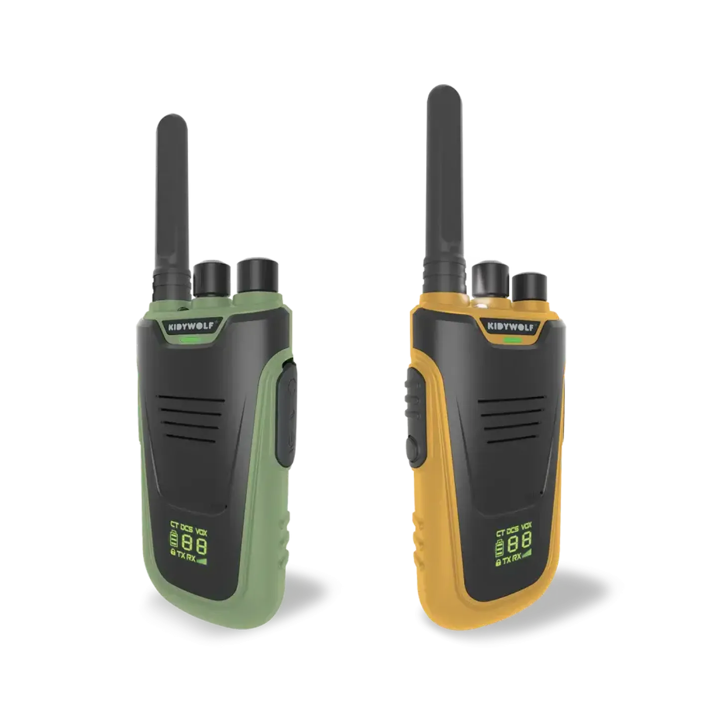 Zestaw krótkofalówek Walkie Talkie KIDYTALK - zielono-pomarańczowe