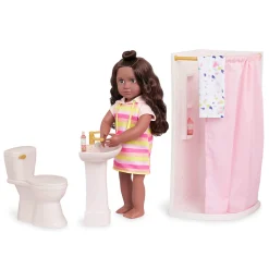 Zestaw mebli dla lalki - Łazienka z wyposażeniem - Sweet Bathroom Set