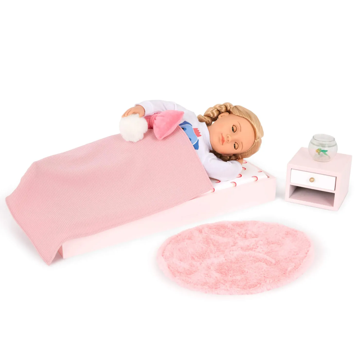 Zestaw mebli dla lalki - Sypialnia z wyposażeniem - Sweet Snuggles Bedroom Set