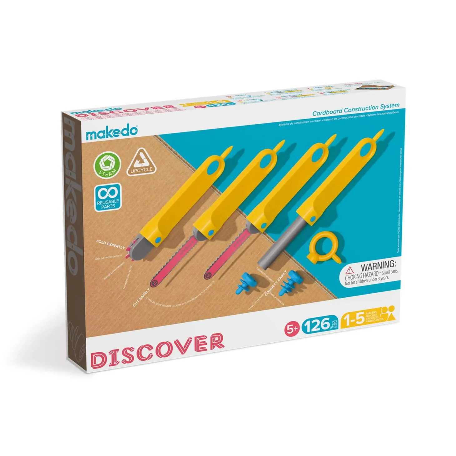 Zestaw narzędzi do konstruowania DIY - Discover 126 el.