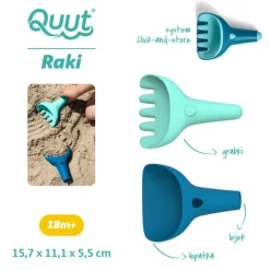 Zestaw łopatka + grabki Raki Ocean