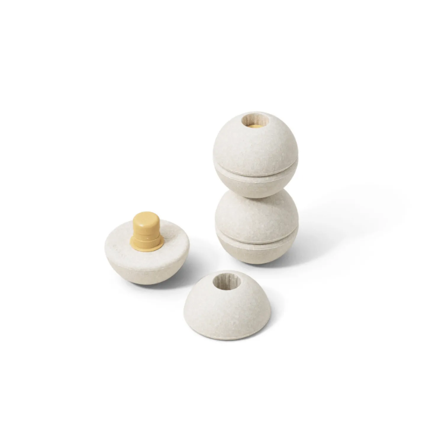 Zestaw 3 piłek piankowych Foam Balls - sand grey, honey yellow