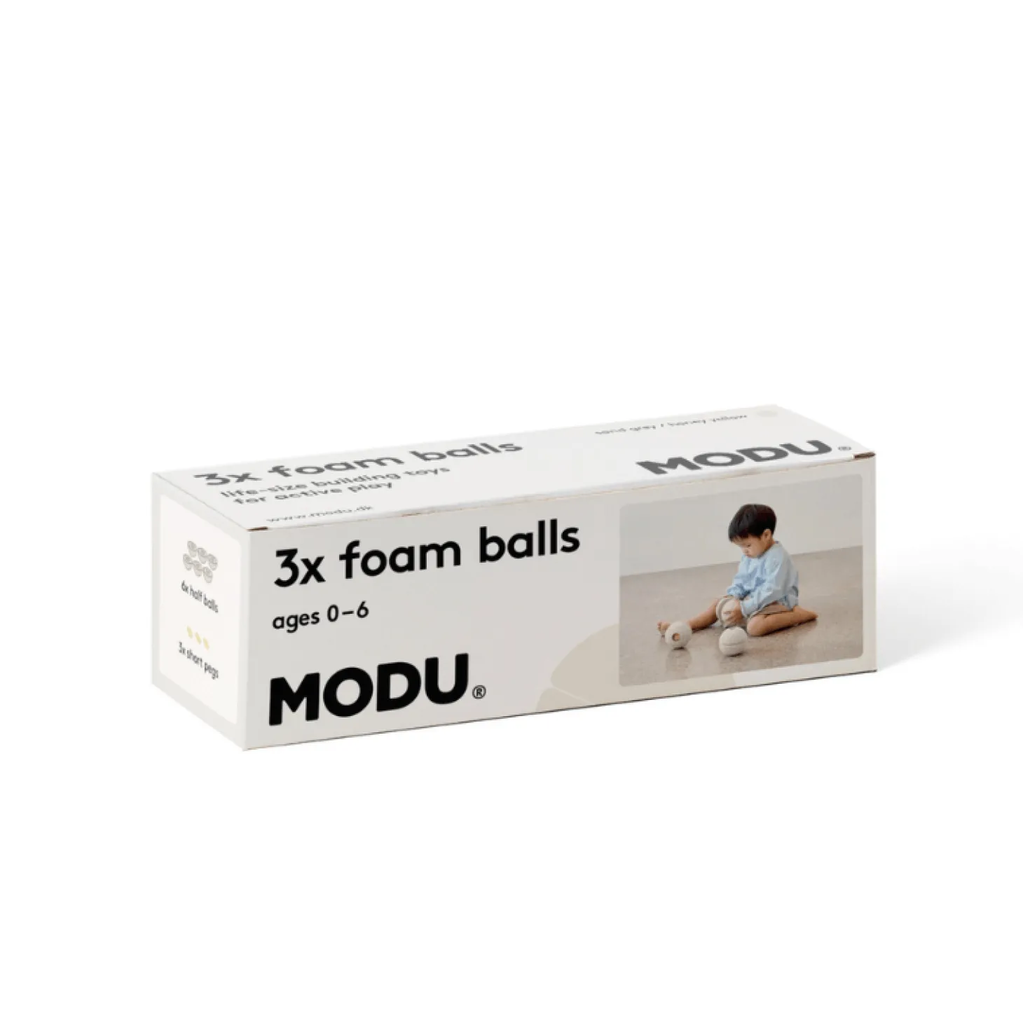 Zestaw 3 piłek piankowych Foam Balls - sand grey, honey yellow