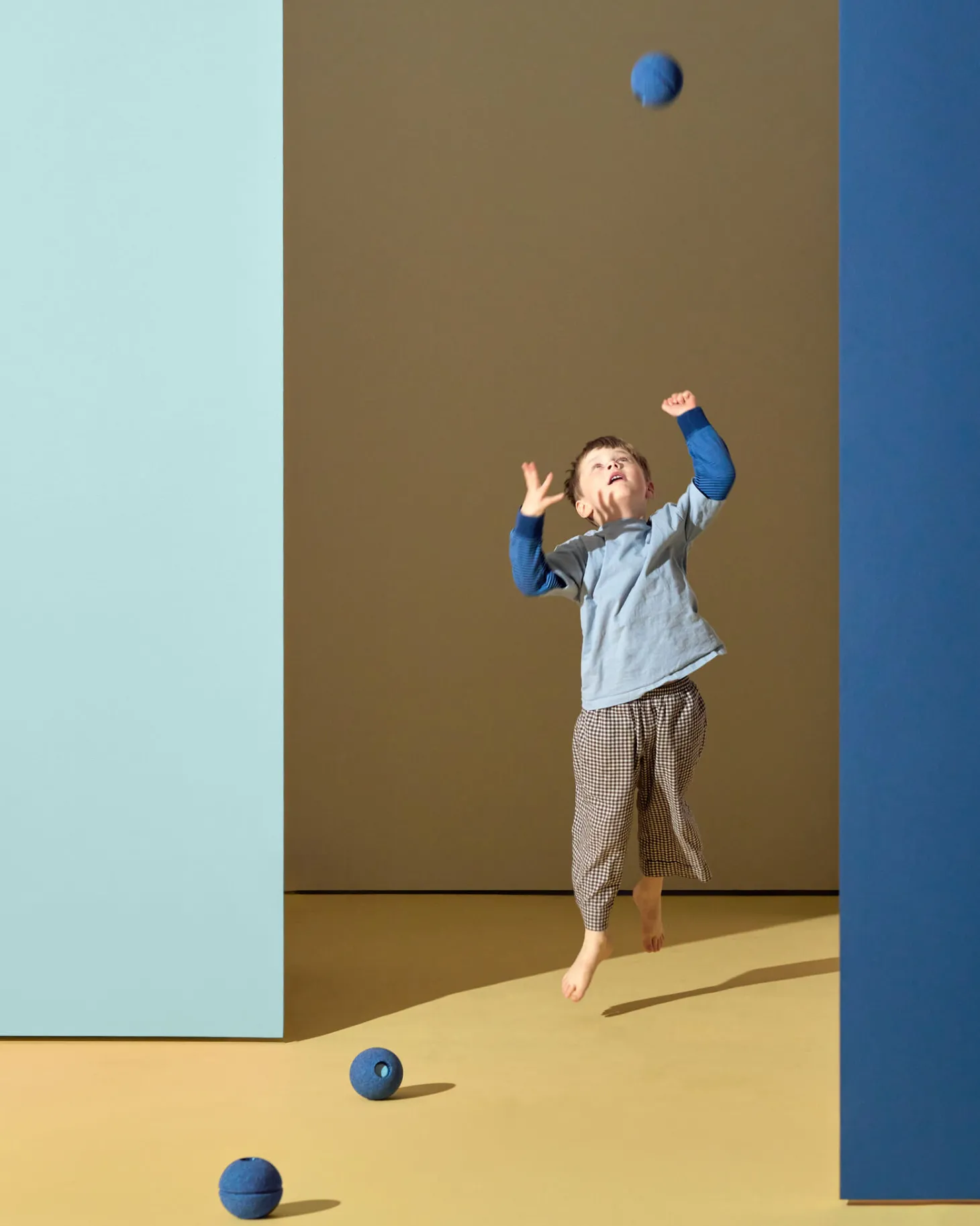 Zestaw 3 piłek piankowych Foam Balls - deep blue, sky blue