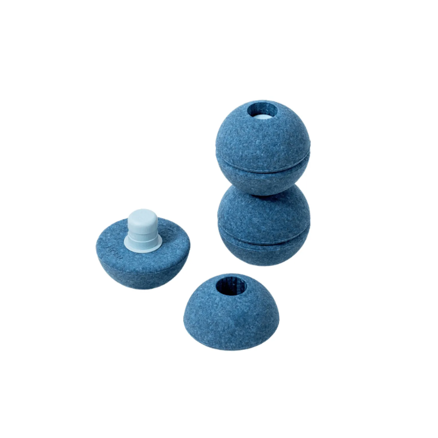 Zestaw 3 piłek piankowych Foam Balls - deep blue, sky blue