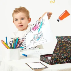 Zestaw przyborów do kolorowania kredki flamastry Coloring box 42 el. 3+