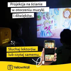 Zestaw startowy. Projektor YellowWall + 4 Multibajki