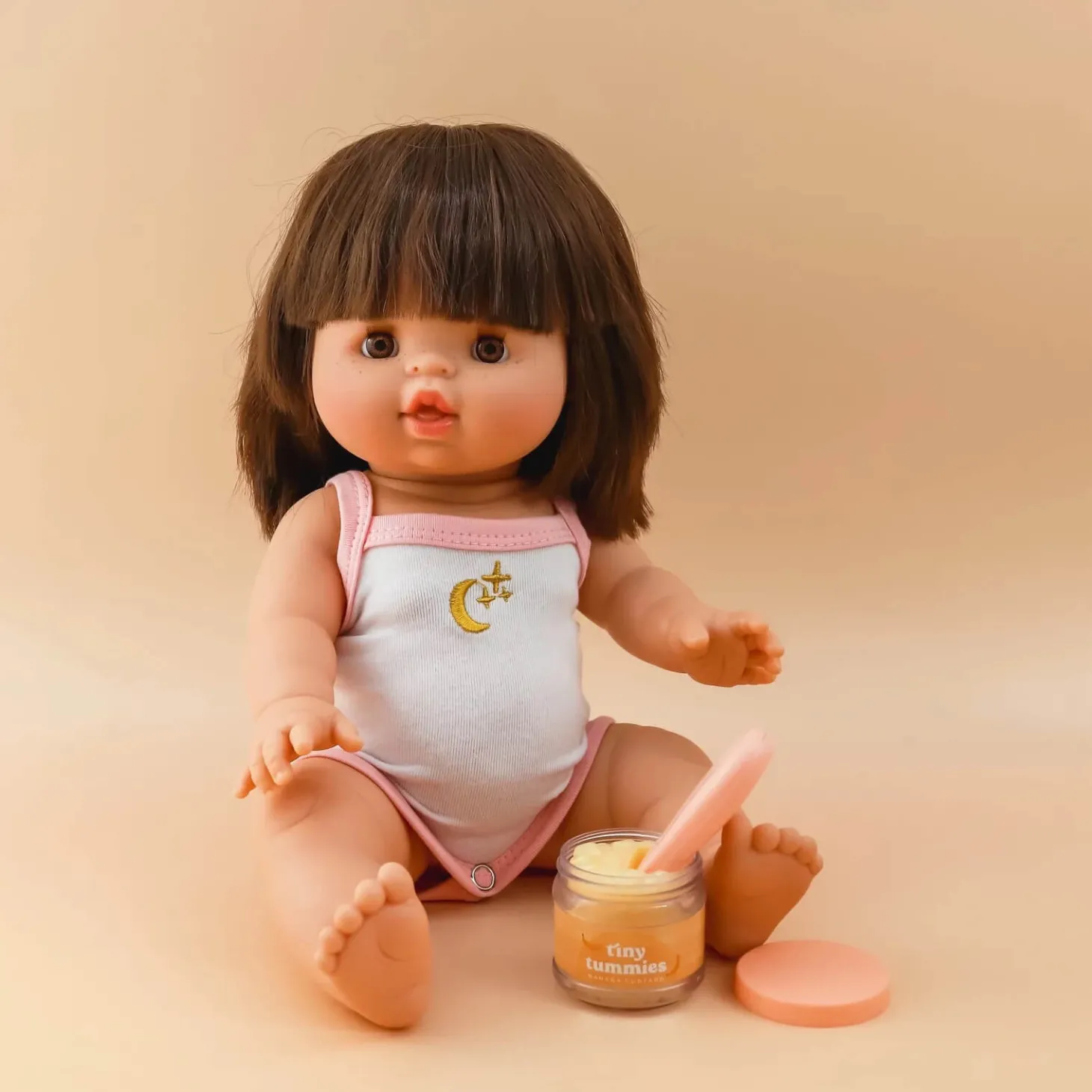 Zestaw Tiny Tummies Słoiczek i Łyżeczka, Banan