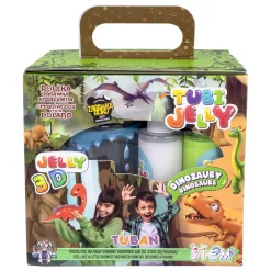 Zestaw Tubi Jelly 6 kolorów + małe akwarium - dinozaury