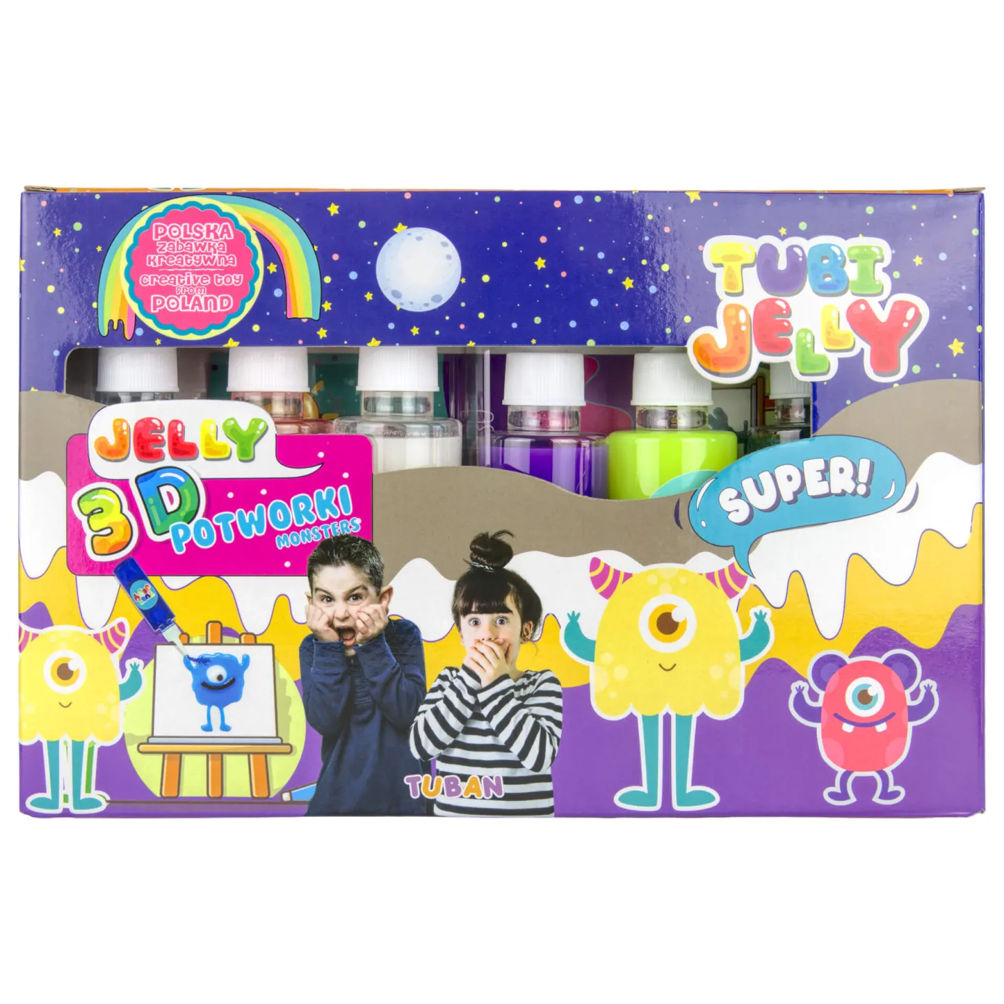 Zestaw Tubi Jelly 6 kolorów - potworki