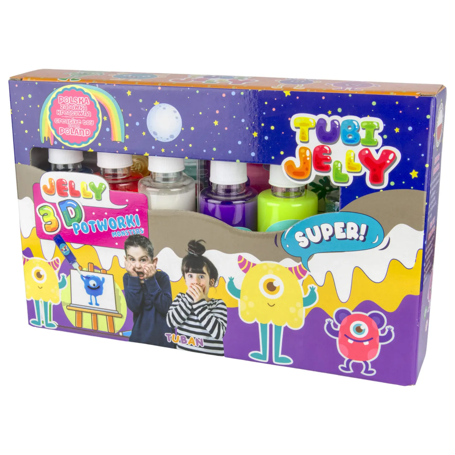 Zestaw Tubi Jelly 6 kolorów - potworki
