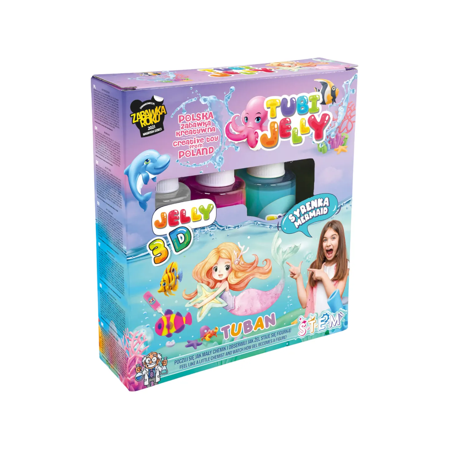 Zestaw Tubi Jelly 3 kolory - syrenka