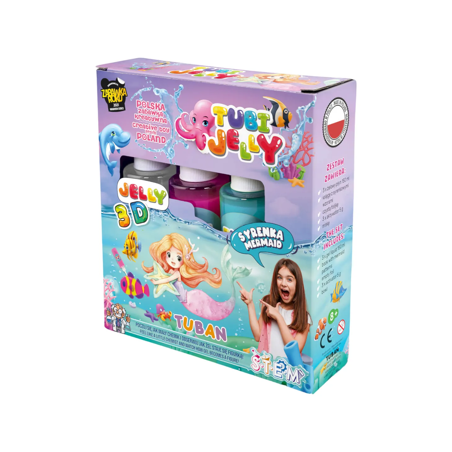Zestaw Tubi Jelly 3 kolory - syrenka