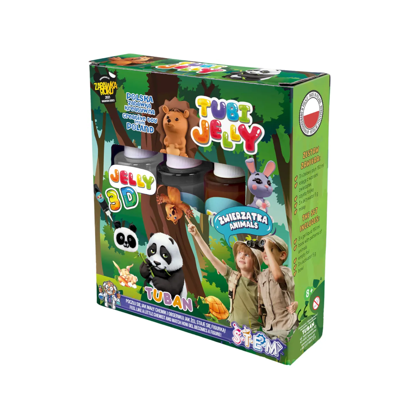 Zestaw Tubi Jelly 3 kolory - zwierzątka