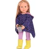 Zestaw ubranek dla lalek - Puddles of Fun - poncho i kalosze