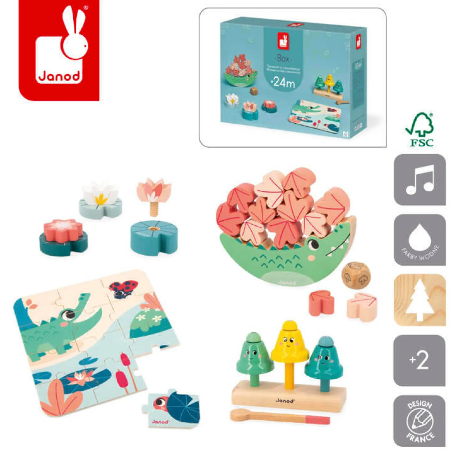 Zestaw zabawek edukacyjnych Box 24m+