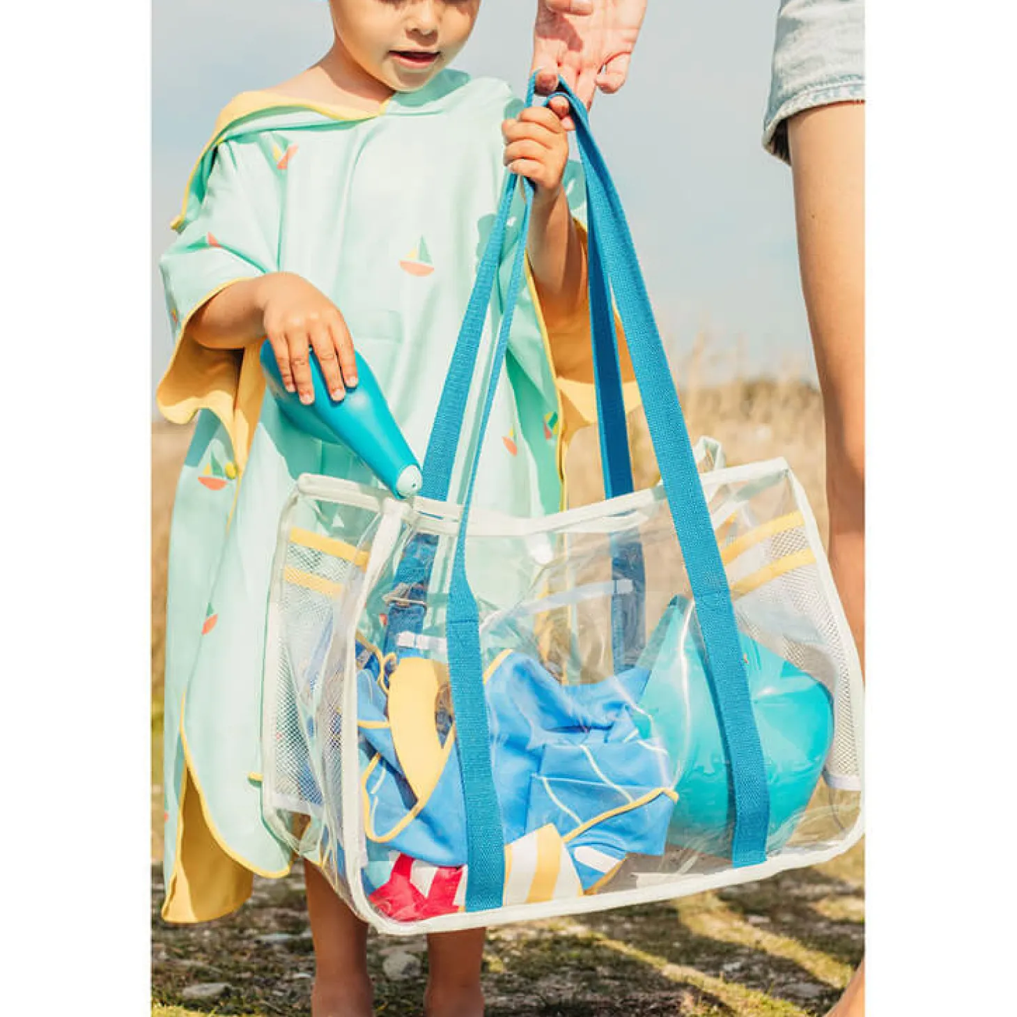 Zestaw zabawek plażowych w torbie z siateczkowym dnem - Ocean