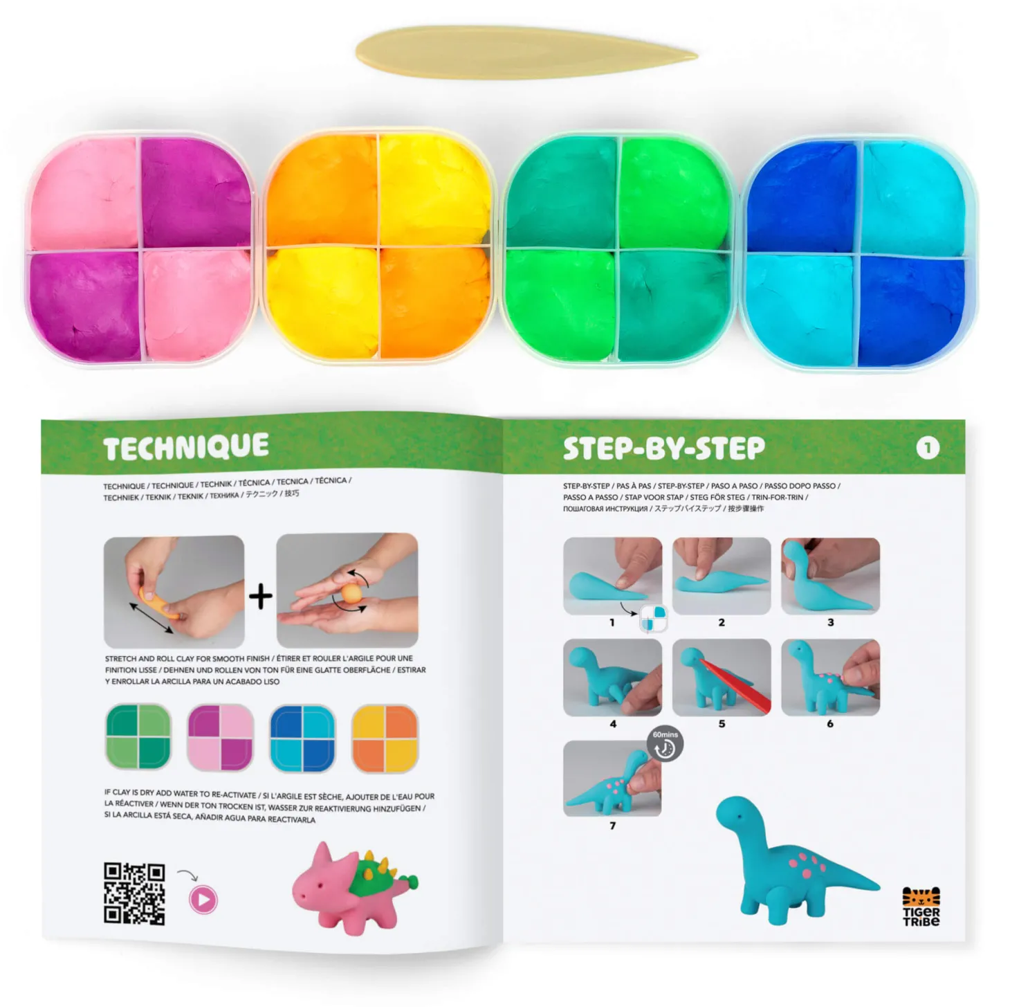 Zestaw z masą plastyczną - Dinozaury