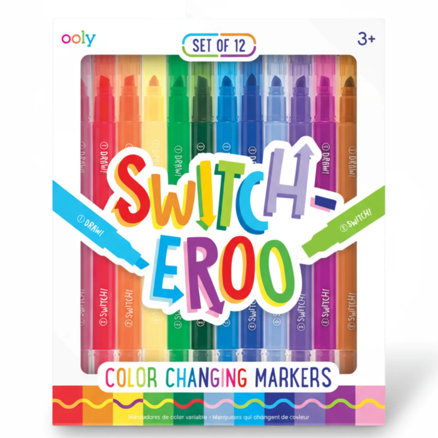 Zmieniające Kolor Flamastry Switch-Eroo, 12szt.