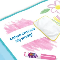 Zmywalna mata do rysowania dla dzieci 60x90 cm + 4 flamastry Mini Kids 3+