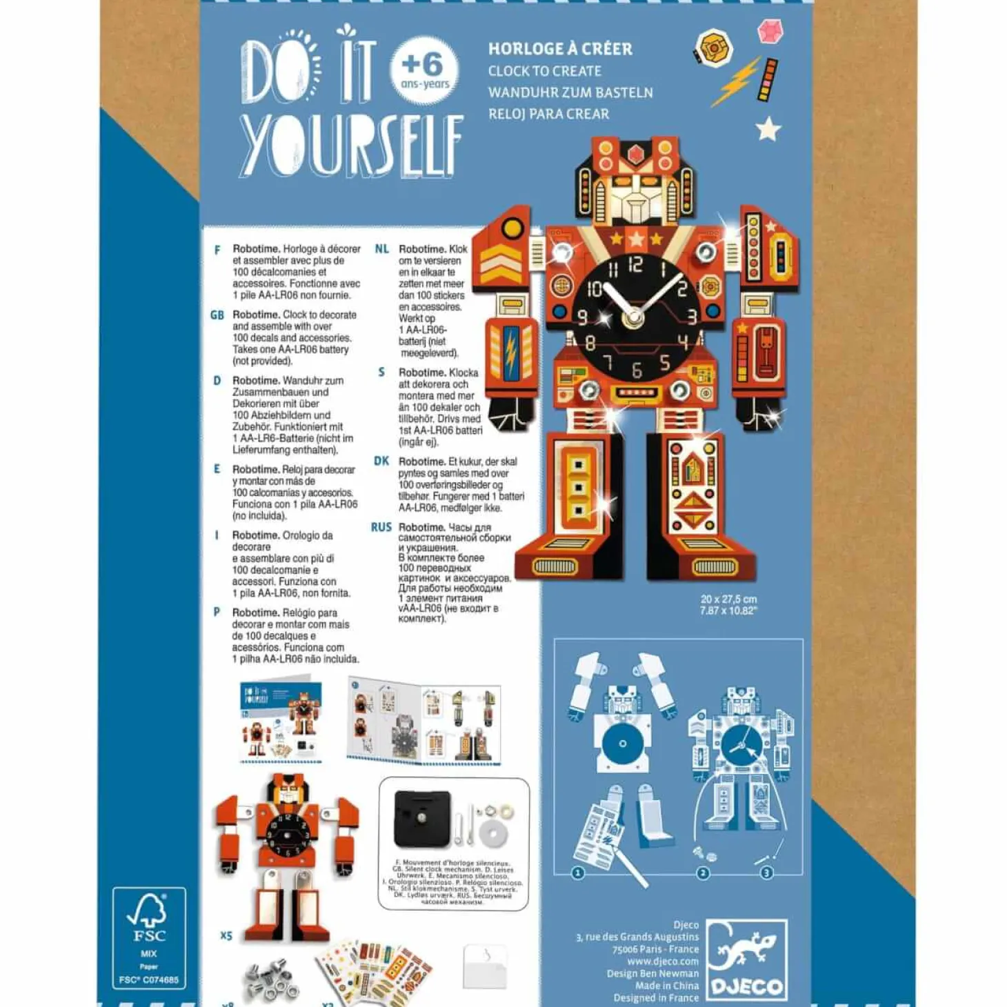 Zrób to sam - ZEGAR ROBOT 6+